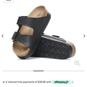 Birkenstock Papillio platform Arizona sandal
Size 35 
Black on black
Pre-owned